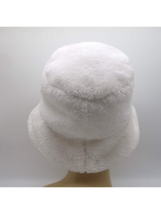 Prada Logo-Embroidered Terry Cloth Bucket Hat White Size Small